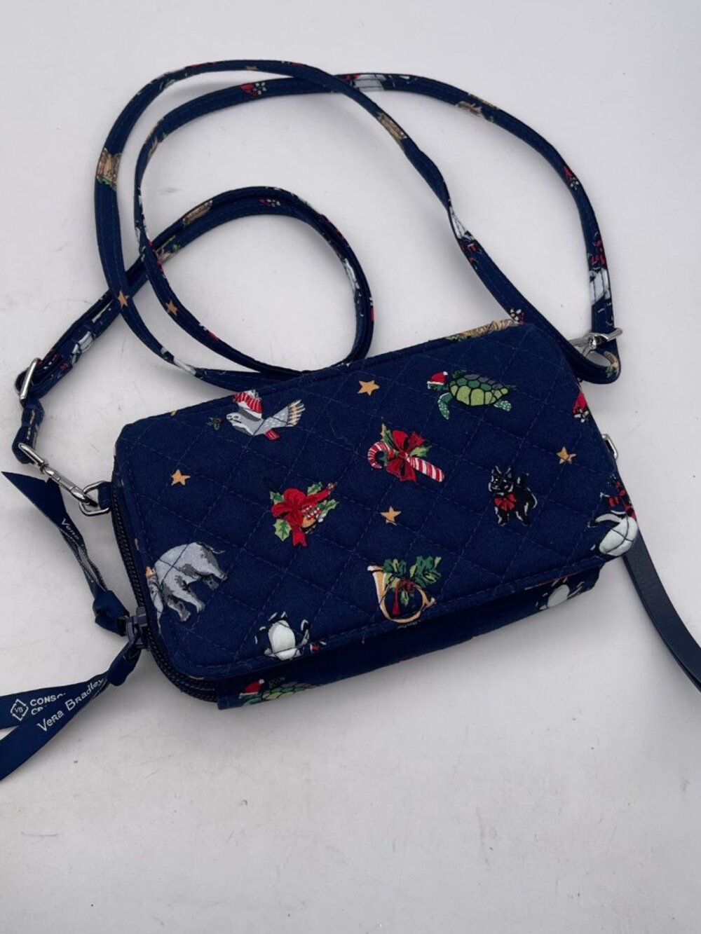 Vera Bradley Snow Globe Motif All In One Crossbody Wristlet RFID Wallet Holiday